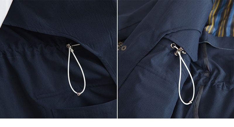 Three Spring and Summer Light Vertical Collar Waist Half Hanging M65 British Jacket Men's Retro Hunting Wear Waterproof Jacket