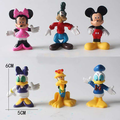 Disney Mickey e Minnie Mouse Bonecos de Ação Brinquedo de Boneca Desenho Animado Mickey Minnie Goofy Cachorro PVC Decoração de Bolo Presente de Natal Infantil