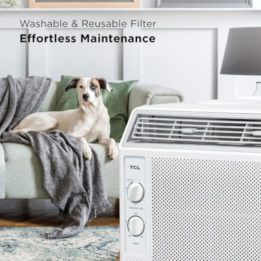Ar Condicionado de Janela 5000 BTU para Quartos Pequenos de até 14m². Resfriamento com Eficiência Energética e Controles Fáceis de Usar. Filtro Reutilizável W