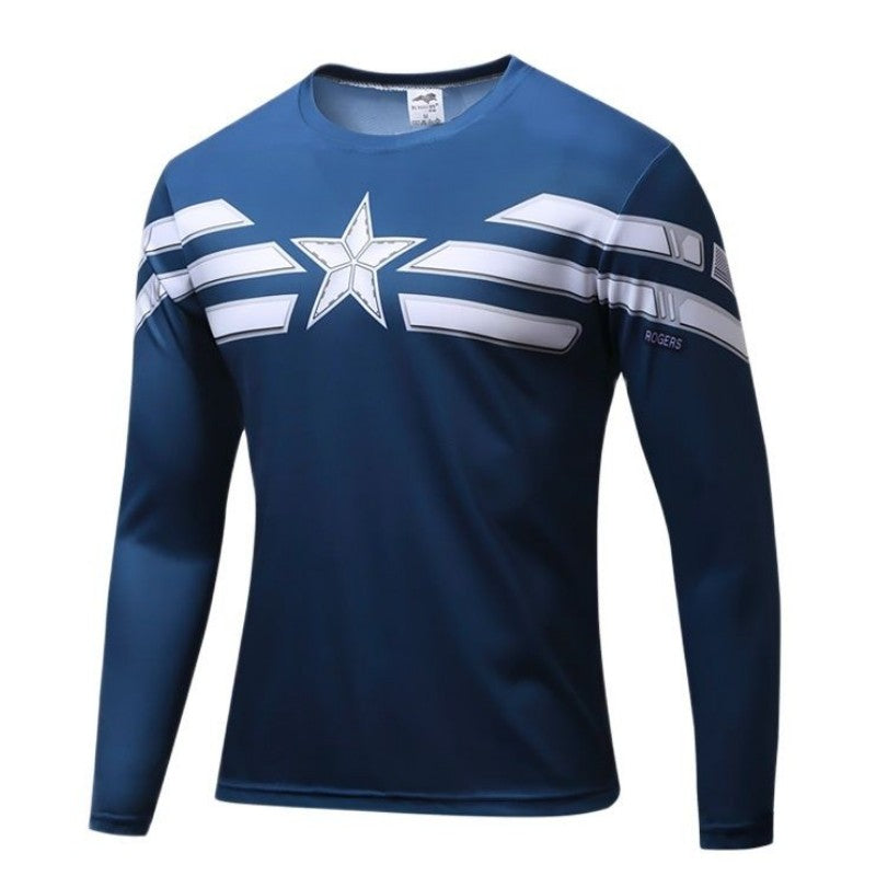 Funny 3D Spider Print Men's Long Sleeve T-shirt Outdoor Fitness Sports Tops Casual O-neck Loose Pullover Fashion Trend Clothing