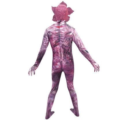 Adult Kid Demogorgon Cosplay Jumpsuit Scary Bodysuit TV Odd Matter Bodysuits Mask Outfits Halloween Fantasia Roleplay Suits