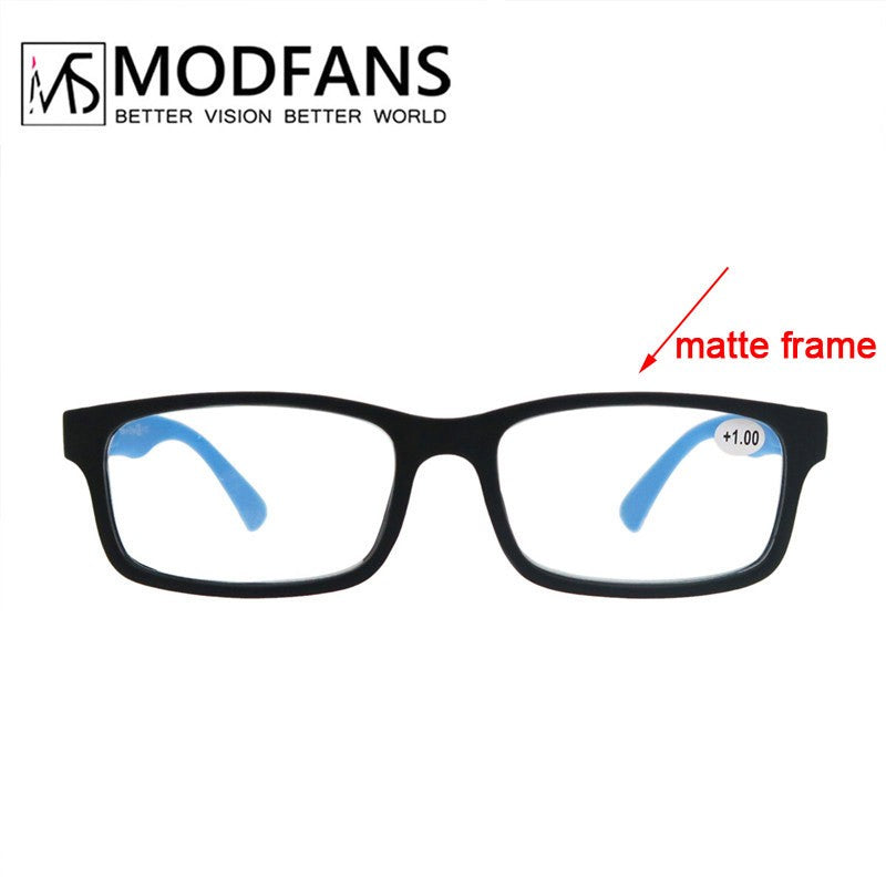 MODFANS Óculos de Leitura Masculino Feminino Retangular Clássico Leitores Eeyeglasses Armação Flexível Dobradiça de Mola com Dioptria +1.0 a +4.0