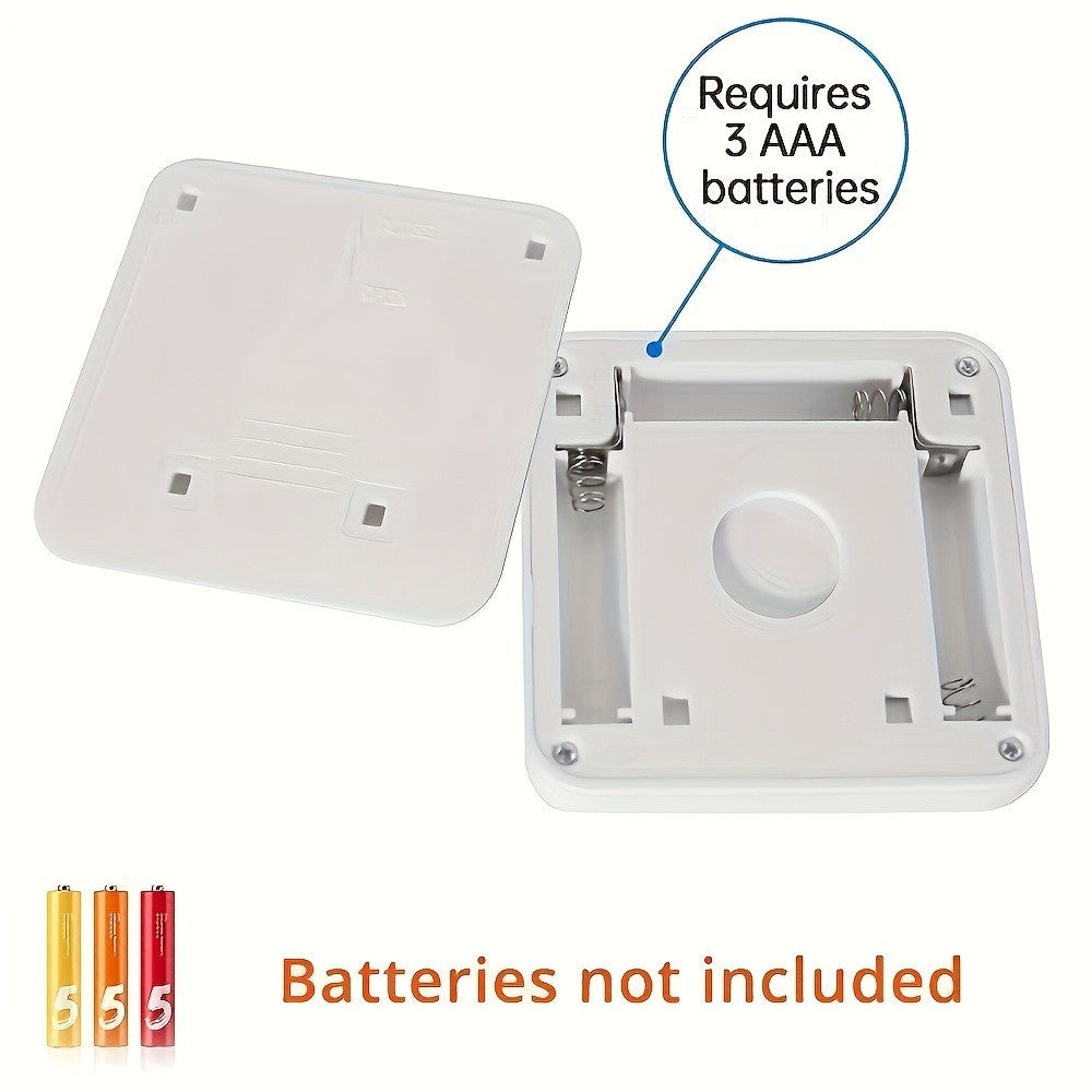 1pc Smart LED Night Light with Motion Sensor - Battery-Powered, Warm & White Light, Indoor Wall-Mounted for Bedroom, Corridor