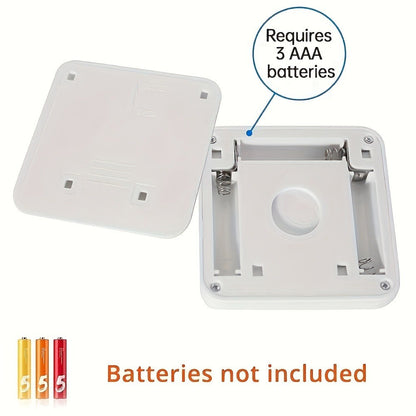 1pc Smart LED Night Light with Motion Sensor - Battery-Powered, Warm & White Light, Indoor Wall-Mounted for Bedroom, Corridor