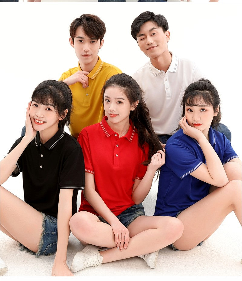 Breathable T-shirt, shirt, polo shirt, customized summer fashion, breathable short sleeved shirt, printed logo, embroidered work