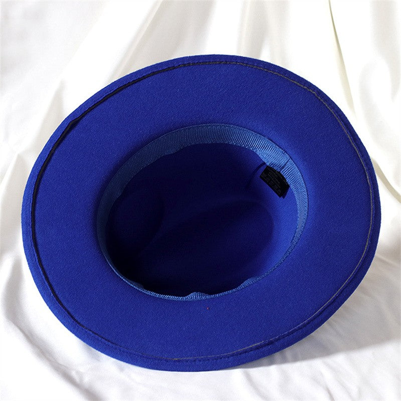 Leather Pink Fedora Wide brimmed Jazz Hat Autumn/Winter Classic Elegant Panama Hat Gentleman Hat Wholesale Sombrero