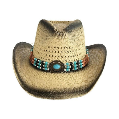 31BB Woven Straw Hat Beach Sun Hat Hollows Out Sunhat Stylish Wide Border Hat for Sun Resistances