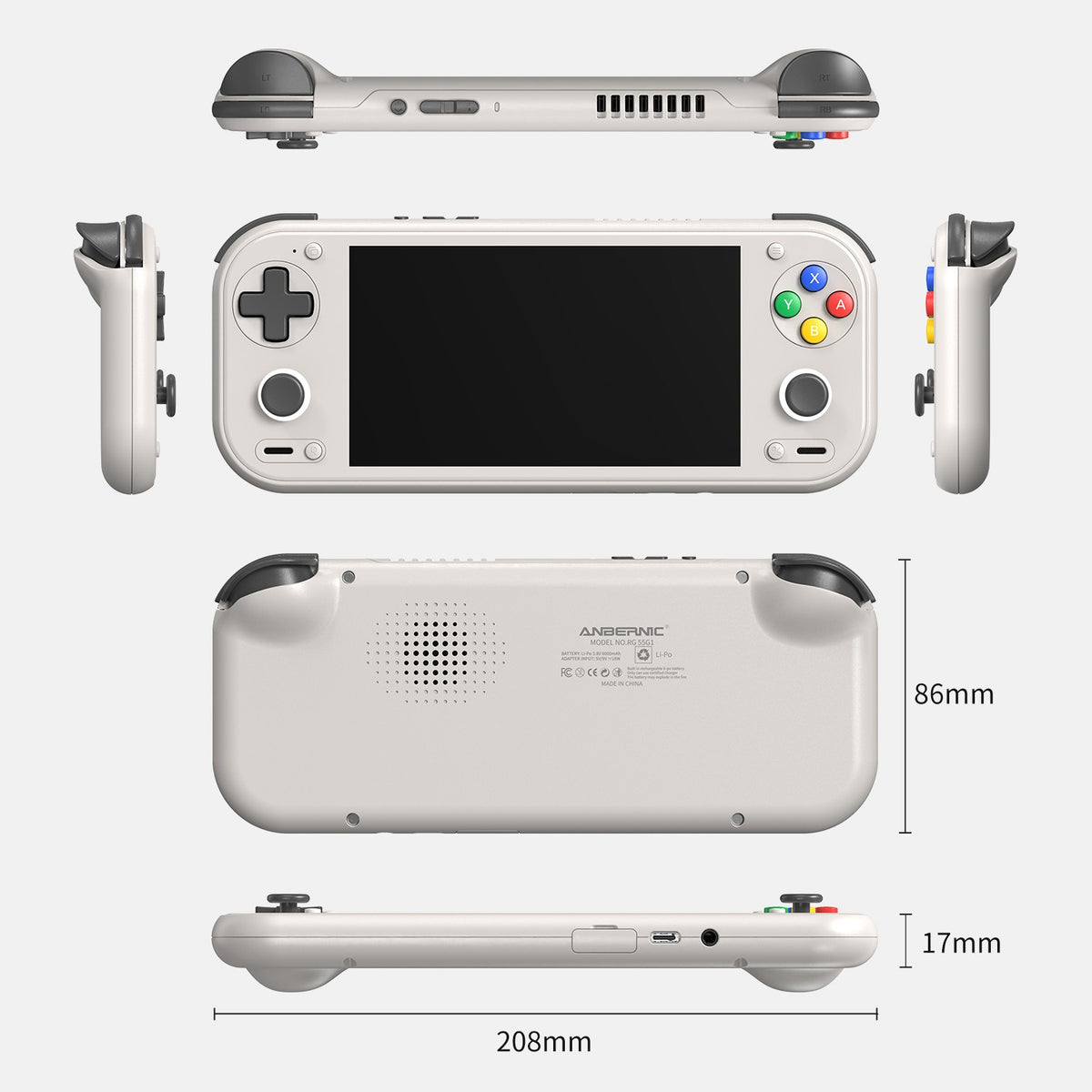 Anbernic RG 55G1 Retro Handheld Game Console Android 14 RG55G1 With 5.5 Inch Touch IPS Screen 3D Hall joystick RGB Lighting