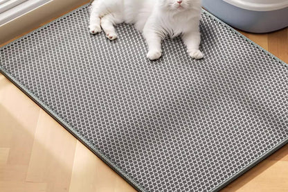 Tapete Higiênico Extra Grande para Gatos, Impermeável, Dupla Camada, Antiderrapante, Lavável, Protetor de Chão, Retentor de Areia para Caixa de Areia
