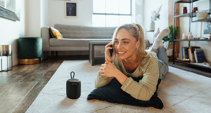 Caixas de Som Bluetooth Ortizan, Speaker Portátil Sem Fio com Bluetooth 5.3, IPX7 à Prova D'água, Som Estéreo de 15W, Pareamento Duplo, TF/AUX