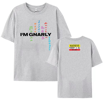 Katseye I'm Gnarly T-shirt Korean Girls Band Printing Tshirt Camiseta Cotton Short Sleeve Female T Shirt Summer Casual Women Tee
