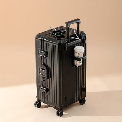 2024 New Durable Large Capacity Luggage Sets Suitcase USB Charging Men Carry-On Boarding Travel 24/26/28/30/34