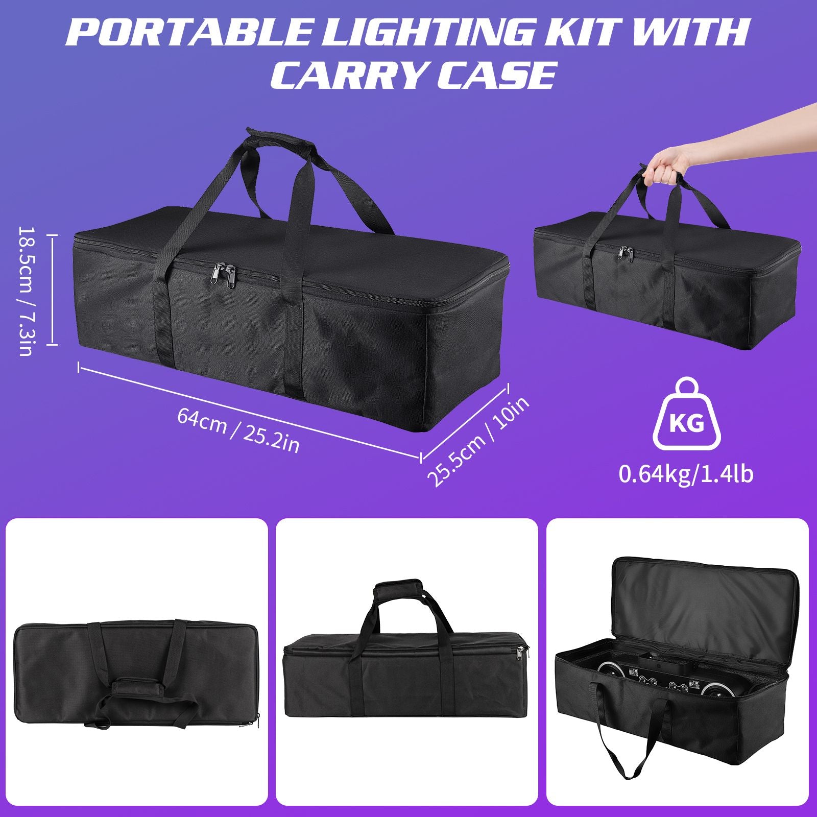 80W 7in1 RGBW LED Effect Lights Bracket Lights W/Bag Magic Ball Lights Remote Control Stage Lighting for DJ Disco Party Theater