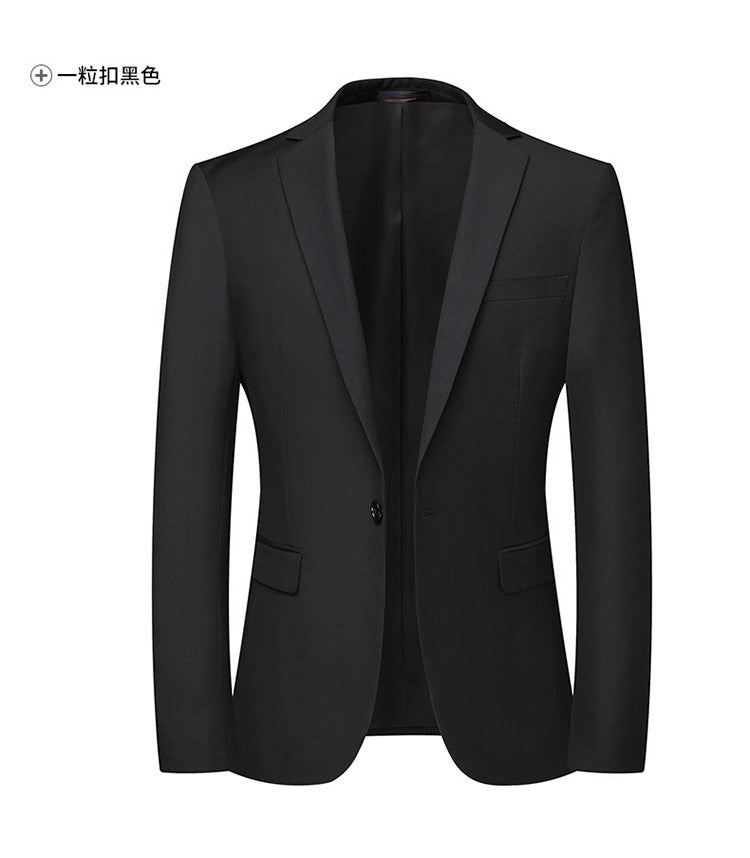 Blazer New Men's Fashion Business Solid Color British Style Professional Work Groom Wedding Dress Best Man Blazer Jacket