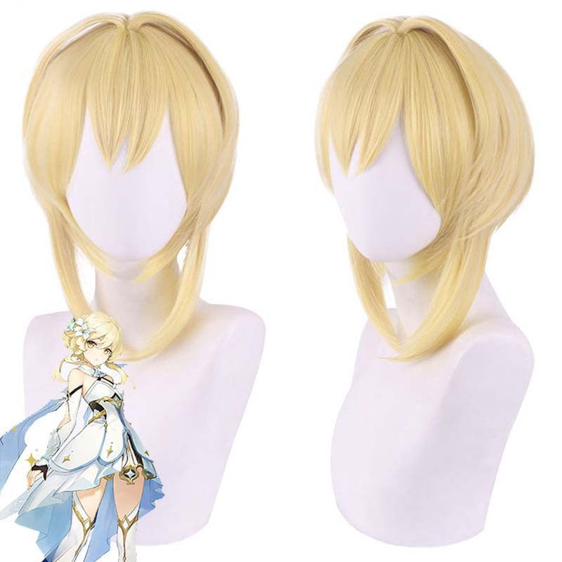 Genshin Impact Aether Lumine Cosplay Wig Pre Styled Role Play Props Heat Resistant Kong Ying Sora Hotaru Cosplay Wig