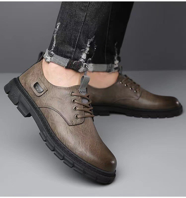 men new soft soled leather shoes Outdoor nonslip walking shoes Casual light business footwear Comfort workwear trendy male shoe