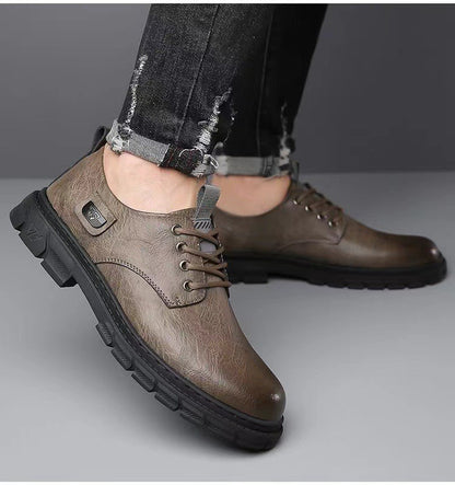 men new soft soled leather shoes Outdoor nonslip walking shoes Casual light business footwear Comfort workwear trendy male shoe