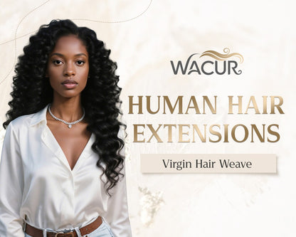 Cabelo Humano Real Trançado Wacur 12A Onda Profunda 12-30 Polegadas Preto Natural 100% Cabelo Remy Virgem para Mulheres