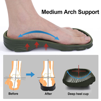 LItfun Adjustable Garden Clogs Breathable Cozy Home Shoes Men Clogs Sandals Arch Support Sandals For Men Classic Clogs Slippers