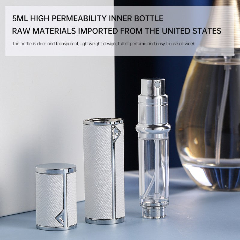 Louischanzl Premium PU leather Sprayer Suitable for Boarding Tight Sealing Travel Perfume Spray 5ml Perfume Atomizer  Bottle