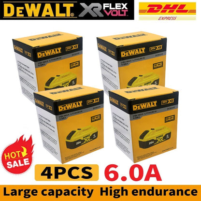 Bateria Dewalt 20V 100% Genuína, Bateria Recarregável de Íon de Lítio 2AH 5AH 6AH, Bateria de Substituição para Ferramentas Elétricas Dewalt DCB200