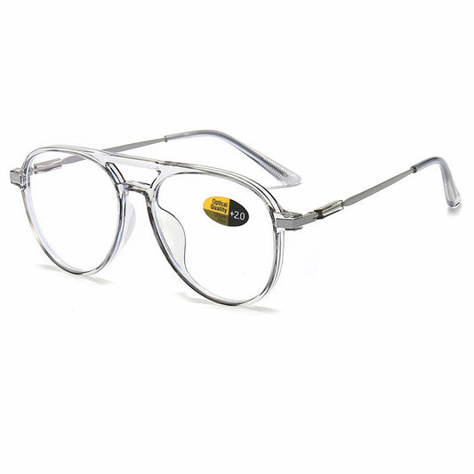 Transparent Frame Reading Glasses For Women Anti Blue Light Aviation Presbyopic Glasses For Men Polit Eyeglasses +1.00~+4.00