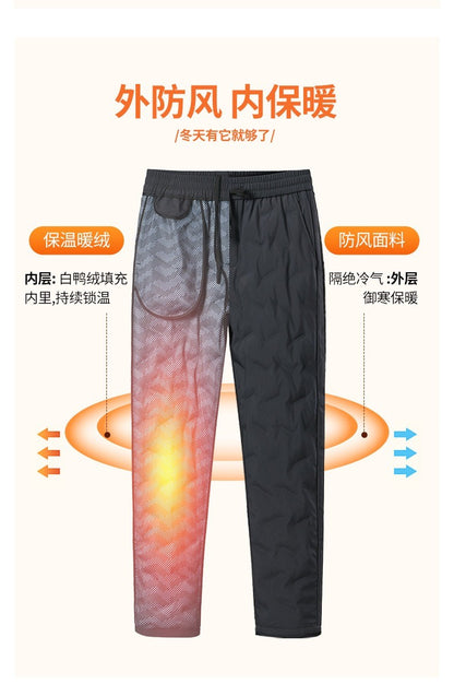 Calças Masculinas de Outono e Inverno, Novas Tendências da Moda, Impermeáveis, Acolchoadas, Quentes, Esportivas Casuais Soltas, Tamanhos Grandes, M-4XL
