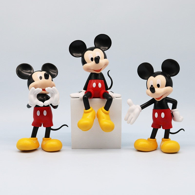 Novos Bonecos Colecionáveis Grandes do Mickey Mouse Fofos 3 Estilos Postura Sentada Plutão Desenho Animado Anime Enfeites de Mesa Brinquedos Presentes