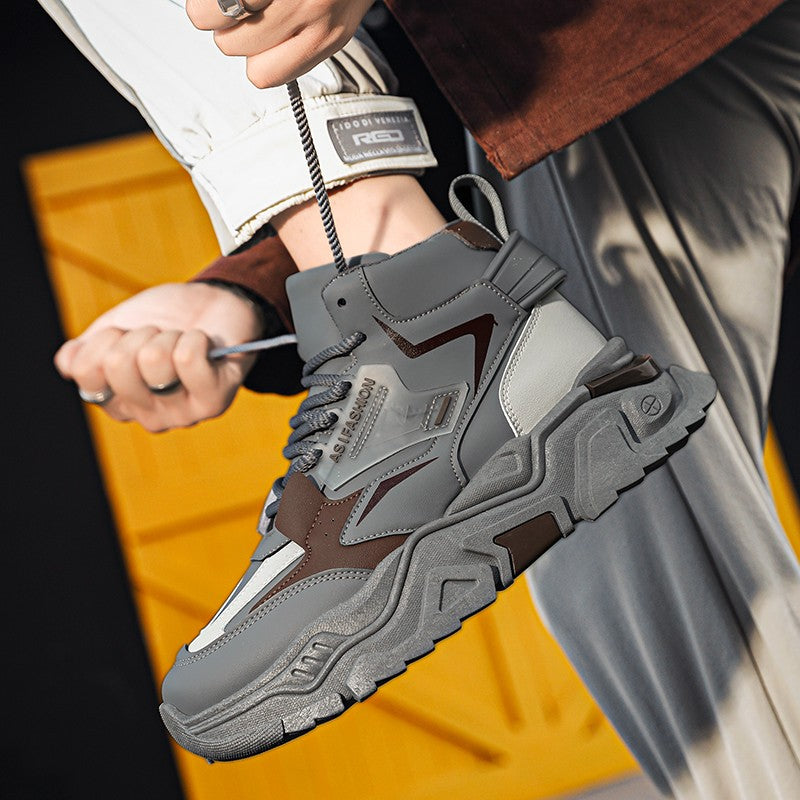 Fashion Thick Soled Men's Sneakers Height Increasing Shoes Casual Sports Shoes Versatile Men's Shoes Platform Skateboard Shoes