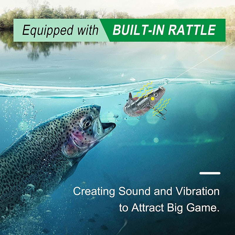 Iscas de Pesca Multi Articuladas Swimbait Crank Bait Isca Artificial Biônica de Afundamento Lento Água Doce Água Salgada Acessórios de Pesca de Truta Baixo
