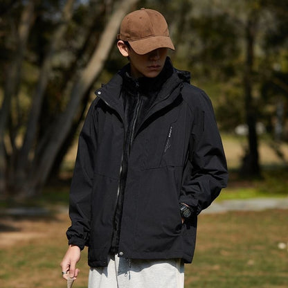 Men's Women's 2025 New Winter Jacket 3 in 1 Waterproof Windproof Detachable Outdoor Hiking Climbing Shell