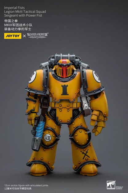 ?JOYTOY?Warhammer 40K Imperial Fists Mkll Legionários Táticos 4 Peças 1/18 Action Figure Brinquedo Colecionável