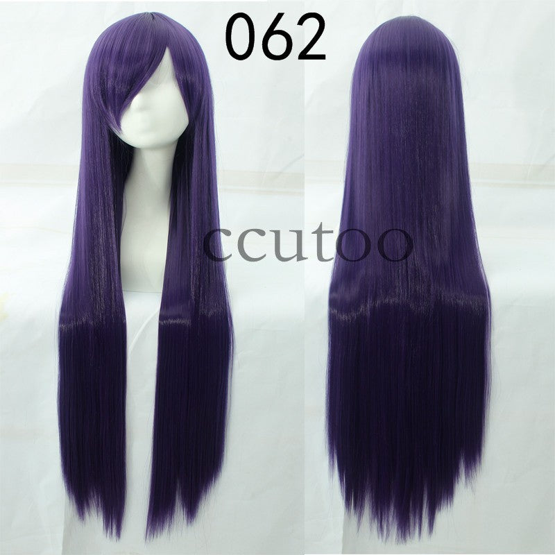 ccutoo 100cm Peruca de Cosplay Reta Sintética de Cabelo Longo de Alta Temperatura 82 Cores Disponíveis