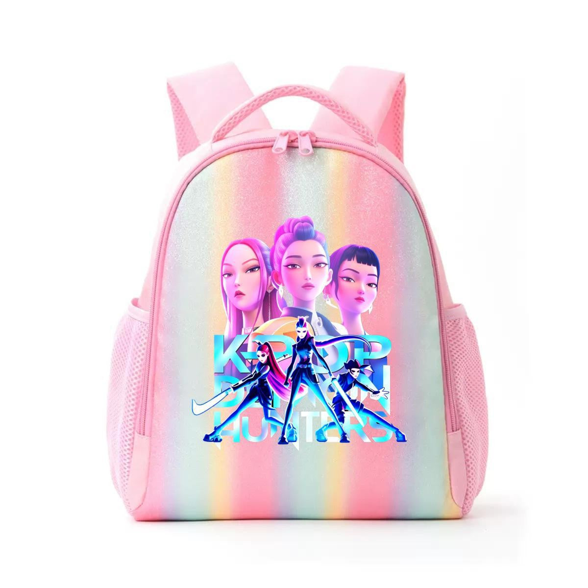Mochila de Caçadores de Demônios KPop Estampa de Desenho Animado Anime Bolsas de Ombro para Estudantes Organizador de Papelaria Grande Capacidade Presentes de Volta às Aulas