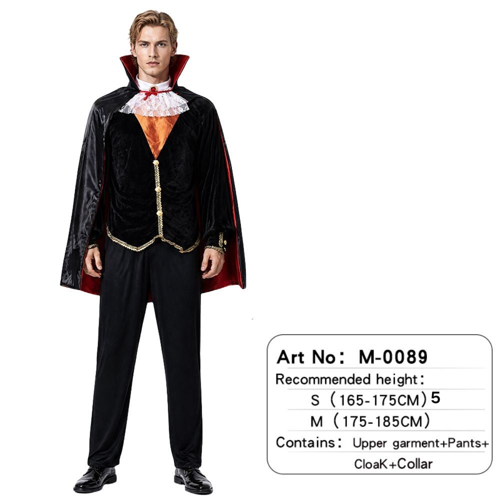Adult Vampire Costume Men's Medieval Gothic Costume Set Suitable for Halloween Parties Movie Theme Cosplay Costume