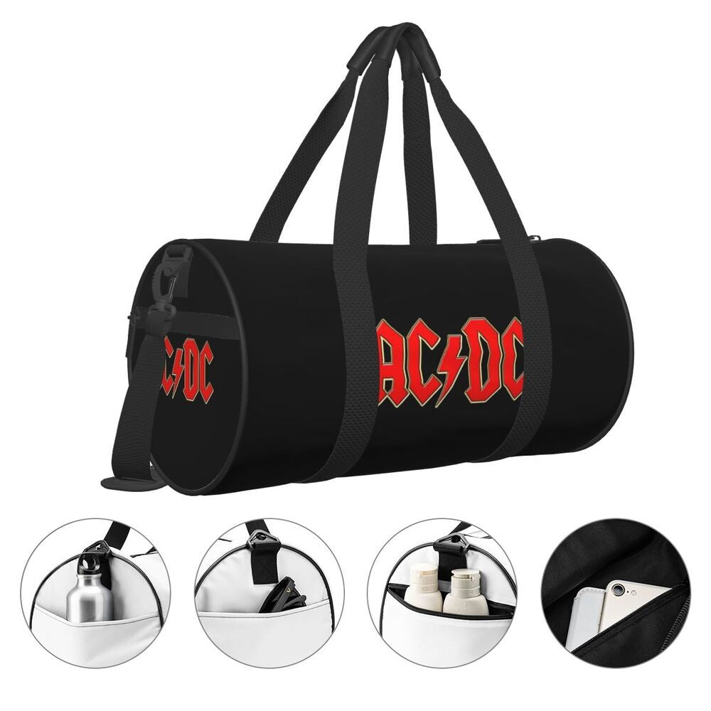 Ac Dc Rock Travel Bag Hip Hop Large Capacity Sport Bags Weekend Men's Design Gym Bag Swimming Colorful Fitness Bag