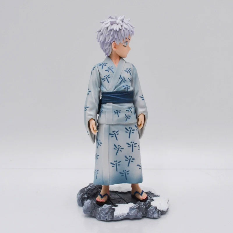 Boneco de Anime Jujutsu Kaisen Satoru Gojo Q Version Boneco de Ação Fofo Enfeite de Mesa de Anime Modelo de PVC Estátua Coleção Brinquedo Presente