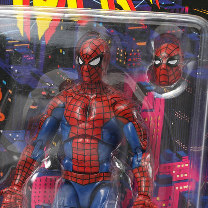 Boneco de Ação de PVC Colecionável Homem-Aranha Cel-Shading Comics Marvel Legends Retro Cardback Modelo de Brinquedo de Presente