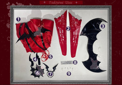 Anime Shugo Chara Tsukiyomi Utau Devil Transformation Cosplay Costume Full Set Women Halloween Cos Outfit With Horns Accessories