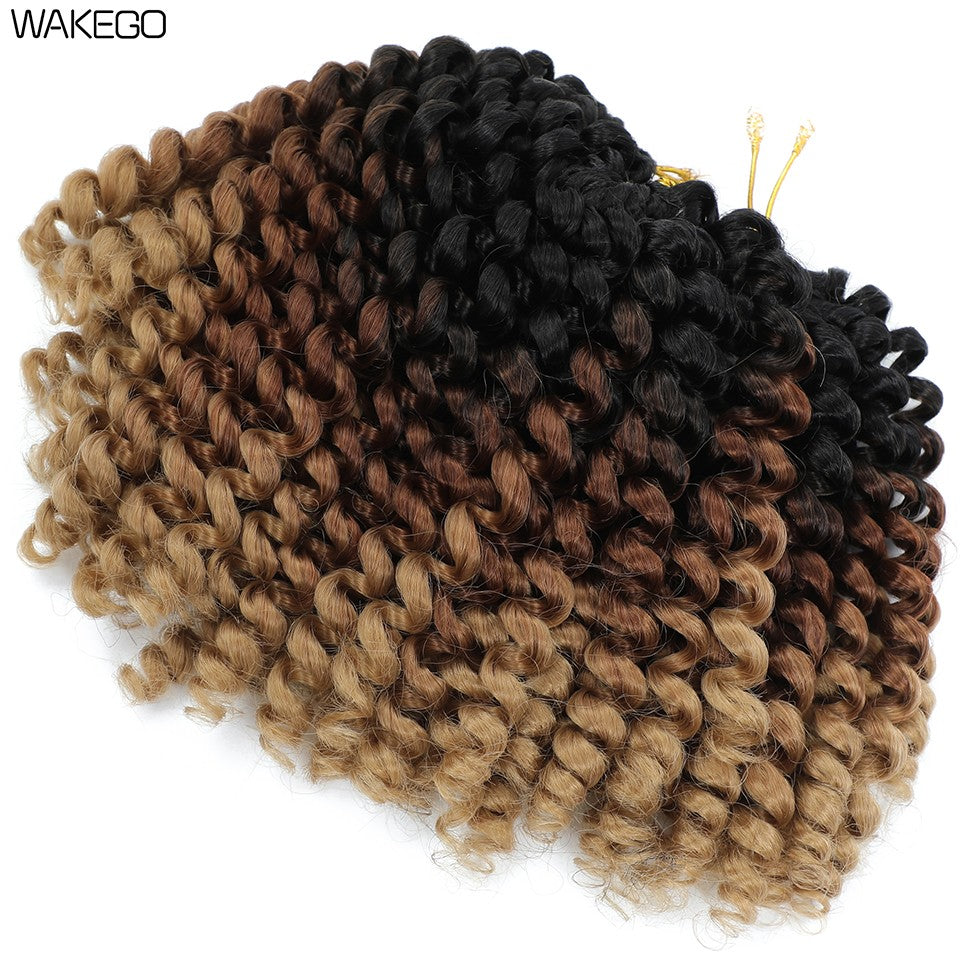 1-4 Pacotes 2X Ringlet Wand Curl Jamaican Bounce 8 polegadas Sintético Wand Curl Twist Braids Hair Crochet Cabelo Cacheado Extensões 20 Raízes