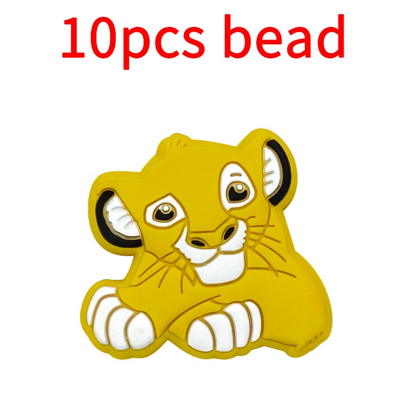 10pcs Mickey Minnie Silicone Pacifier Clips Food Grade Teethers For Baby DIY Baby Soother Nursing Pacifier Chain Accessories