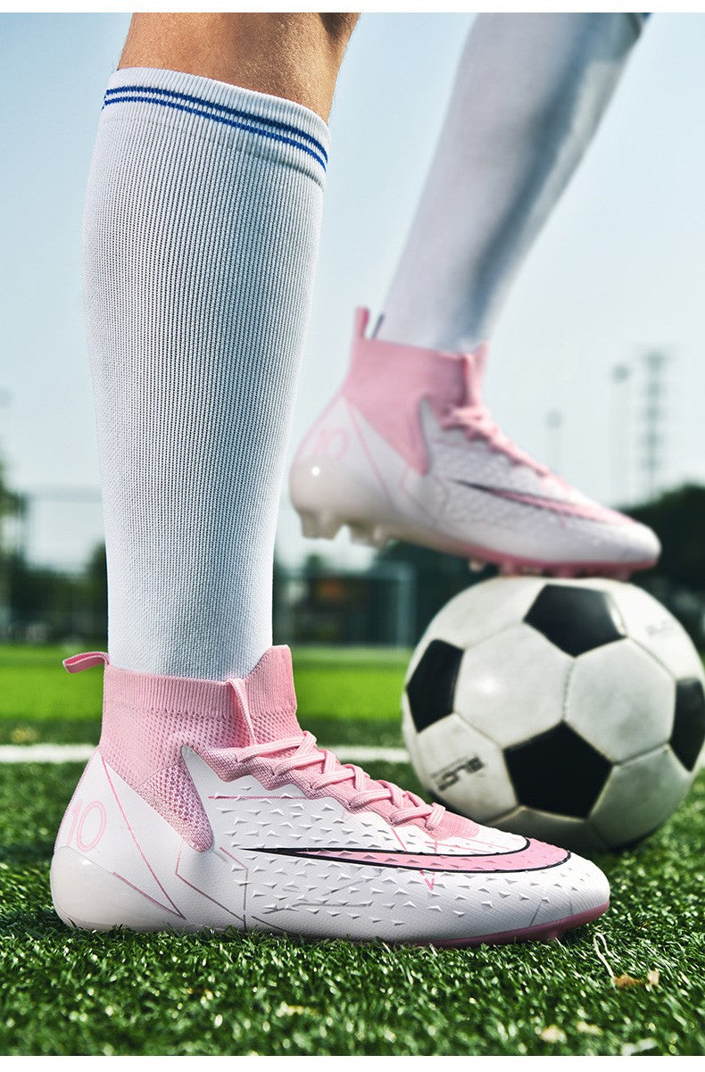 Hot Sale Mens Soccer Cleats High Ankle Football Shoes Long Spikes Outdoor Soccer Traing Boots For Men Women Soccer Shoes