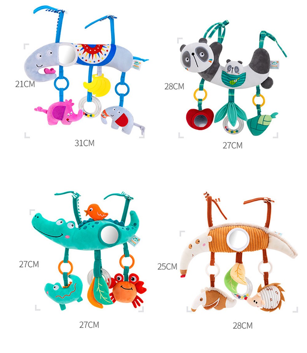 Brinquedos de Arco para Carrinho de Bebê, Brinquedo para Pendurar no Assento do Carro, Pelúcia Macia para Bebês com Som de Sinos de Vento, Bonecos para Bebês, Presente para Recém-Nascidos