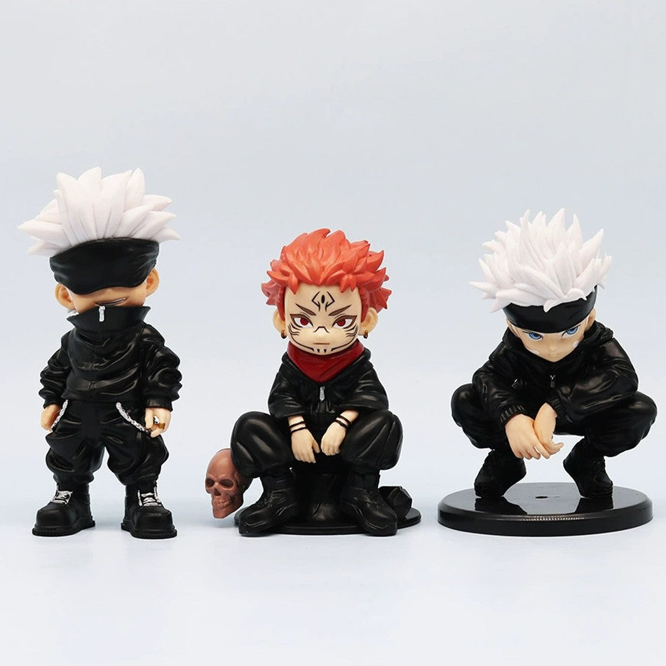 3 Estilos Jujutsu Kaisen Anime Figure Satoru Gojo Action Figure Lord of the Curse Sukuna Figurine Coleção Modelo Boneca Brinquedos