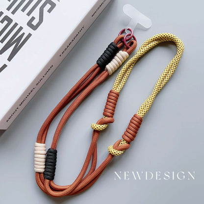 Cordão de pescoço tipo alça transversal ajustável para celular, estilo coreano, com remendo de substituição para acessórios de celular