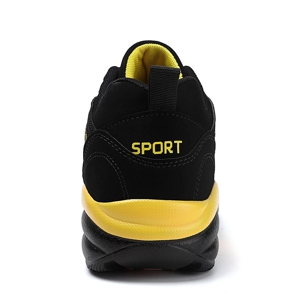 Plus Size Men's Trendy Colour Block Sneakers, Comfy Non Slip Lace Up Casual Durable Shoes For Men's Outdoor Activities