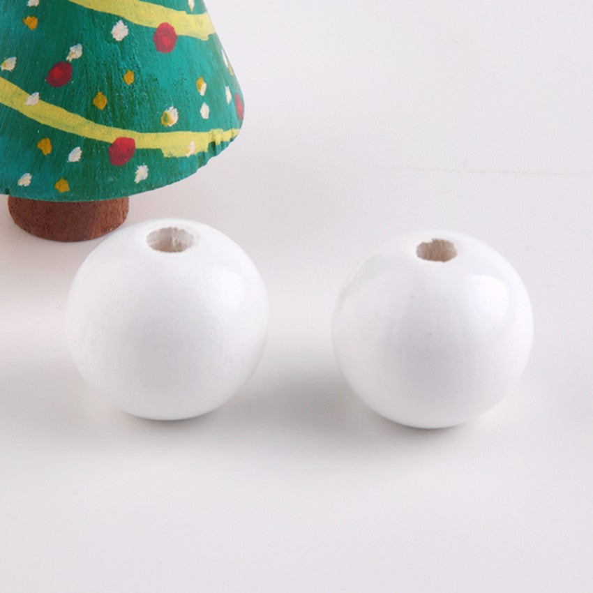 NANA Christmas Snowman Wood Craft Beads Christmas Theme Painted Diy Festive Party Decoration Fashion Custom Craft Accessories