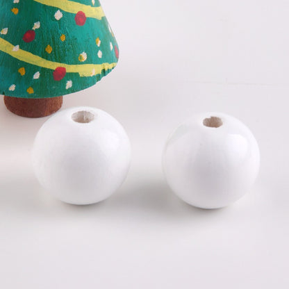 NANA Christmas Snowman Wood Craft Beads Christmas Theme Painted Diy Festive Party Decoration Fashion Custom Craft Accessories