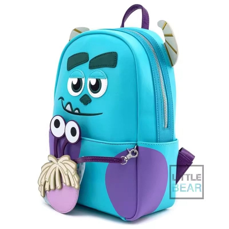 Disney Pixar Monstros S.A. Mochila - Mochila Escolar do Sulley e Mike de Monstros, Mochila de Viagem, Presente para Crianças