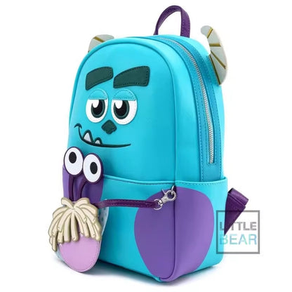 Disney Pixar Monstros S.A. Mochila - Mochila Escolar do Sulley e Mike de Monstros, Mochila de Viagem, Presente para Crianças